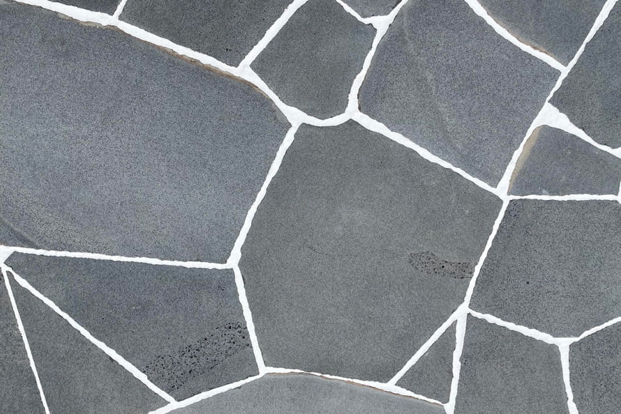 Smooth grey large stone tiles