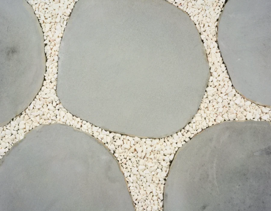 Natural stone stepping stones installed garden path outdoor landscape Sydney