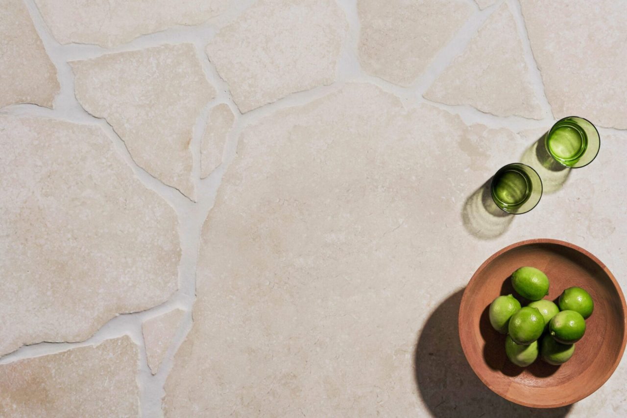 Natural stone crazy paving outdoor residential project NSW