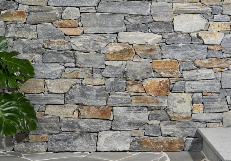 Coco natural stone wall cladding warm tone interior feature wall
