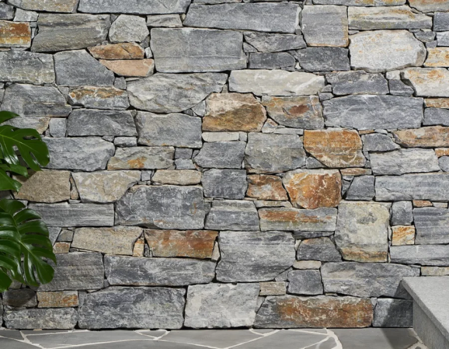 Coco natural stone wall cladding warm tone interior feature wall