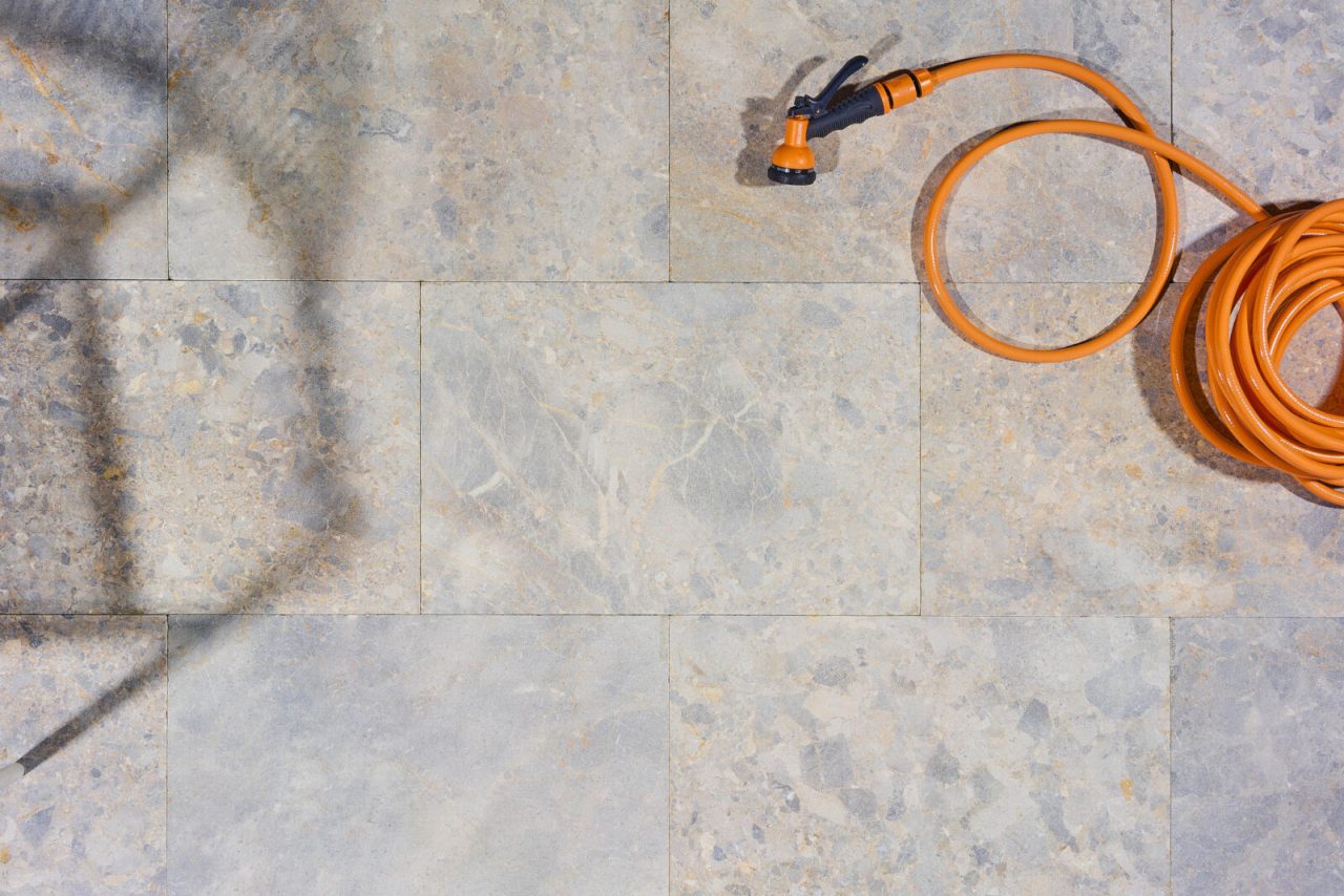 Geneva limestone pavers natural stone outdoor entertaining area