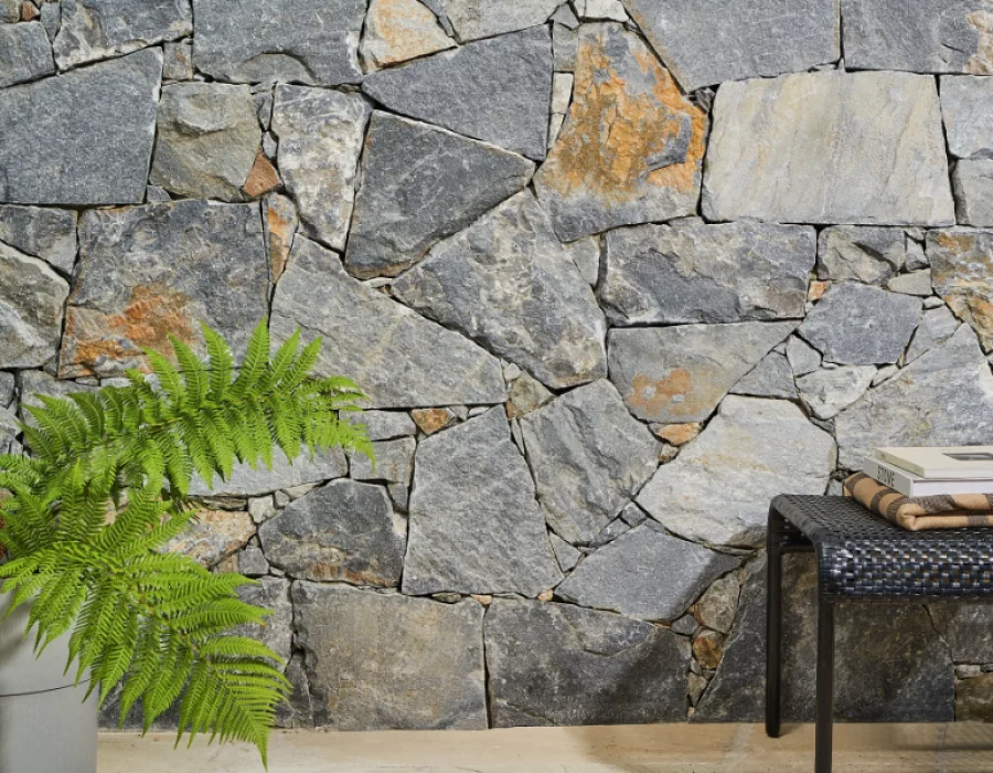 Harrow natural stone wall cladding grey textured outdoor walling
