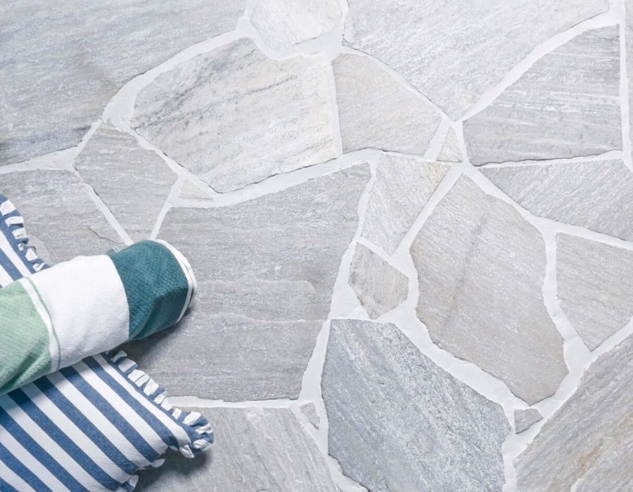 Inca White limestone crazy paving outdoor patio natural stone Sydney