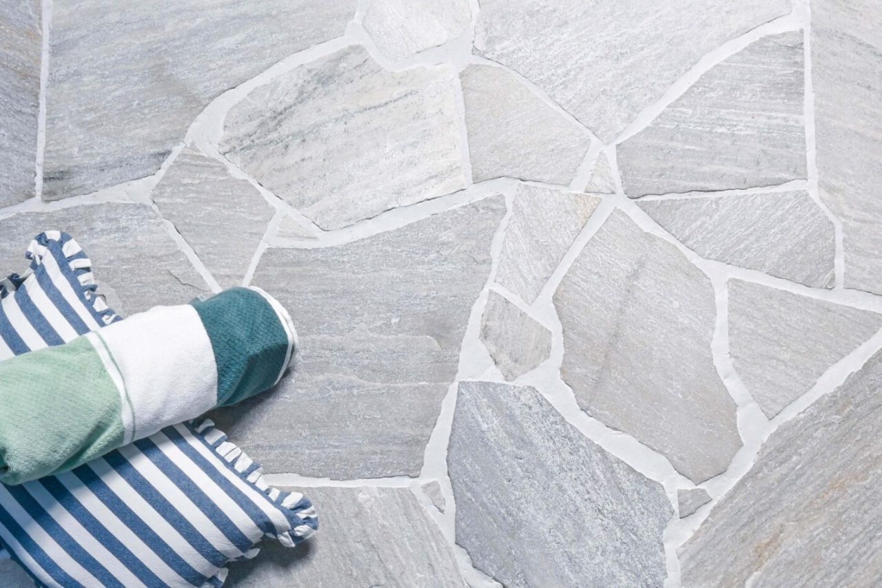 Inca White limestone crazy paving outdoor patio natural stone Sydney