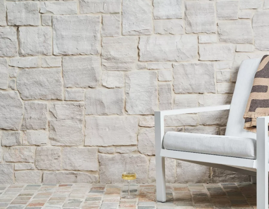 Maxim natural stone wall cladding dark tone stacked exterior wall