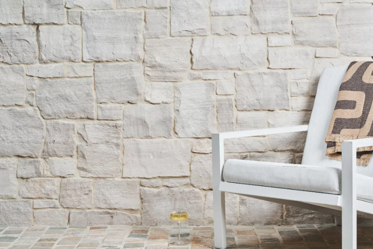 Maxim natural stone wall cladding dark tone stacked exterior wall