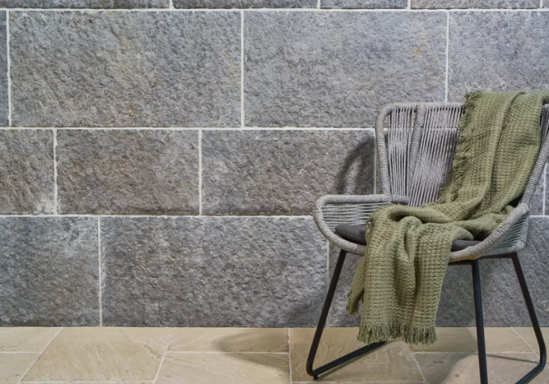 Milton natural stone wall cladding light stone tone interior feature