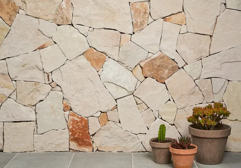 Odin natural stone wall cladding dark grey exterior feature wall