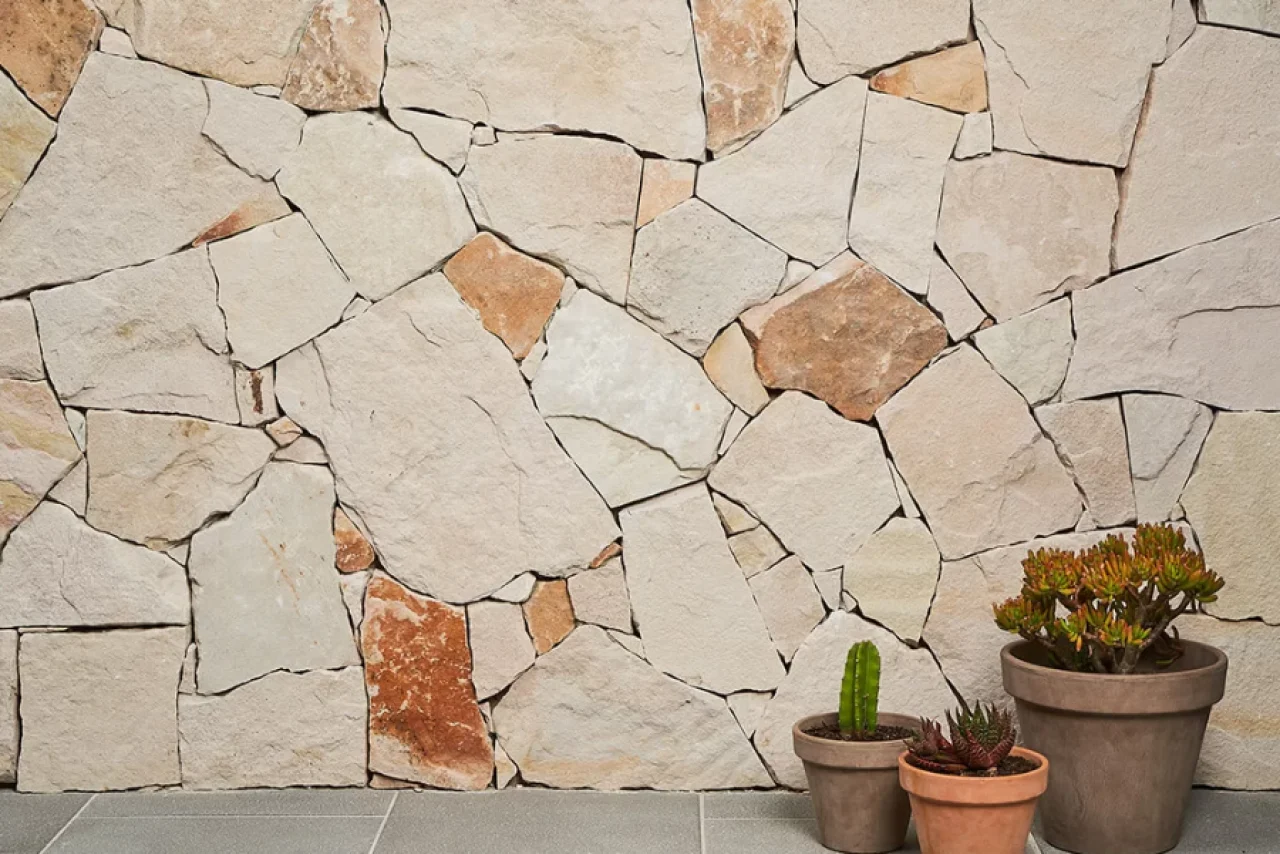 Odin natural stone wall cladding dark grey exterior feature wall