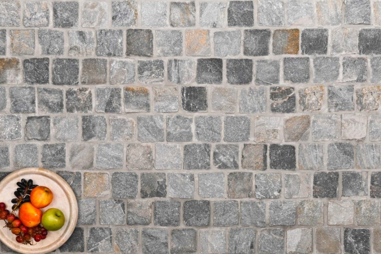 Ridge natural stone cobblestones outdoor project installed Sydney