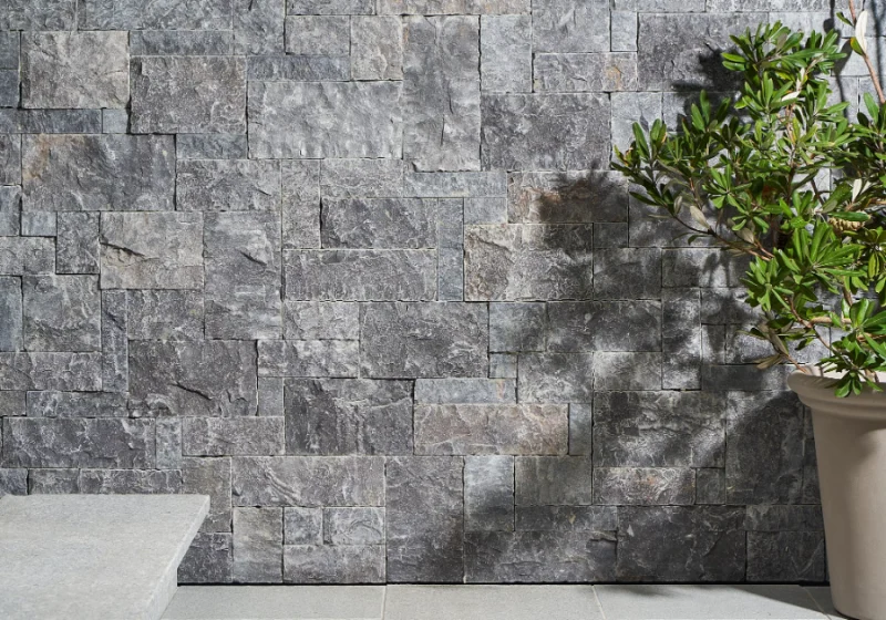 Torino natural stone wall cladding warm brown tone feature wall panel