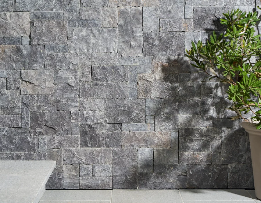 Torino natural stone wall cladding warm brown tone feature wall panel