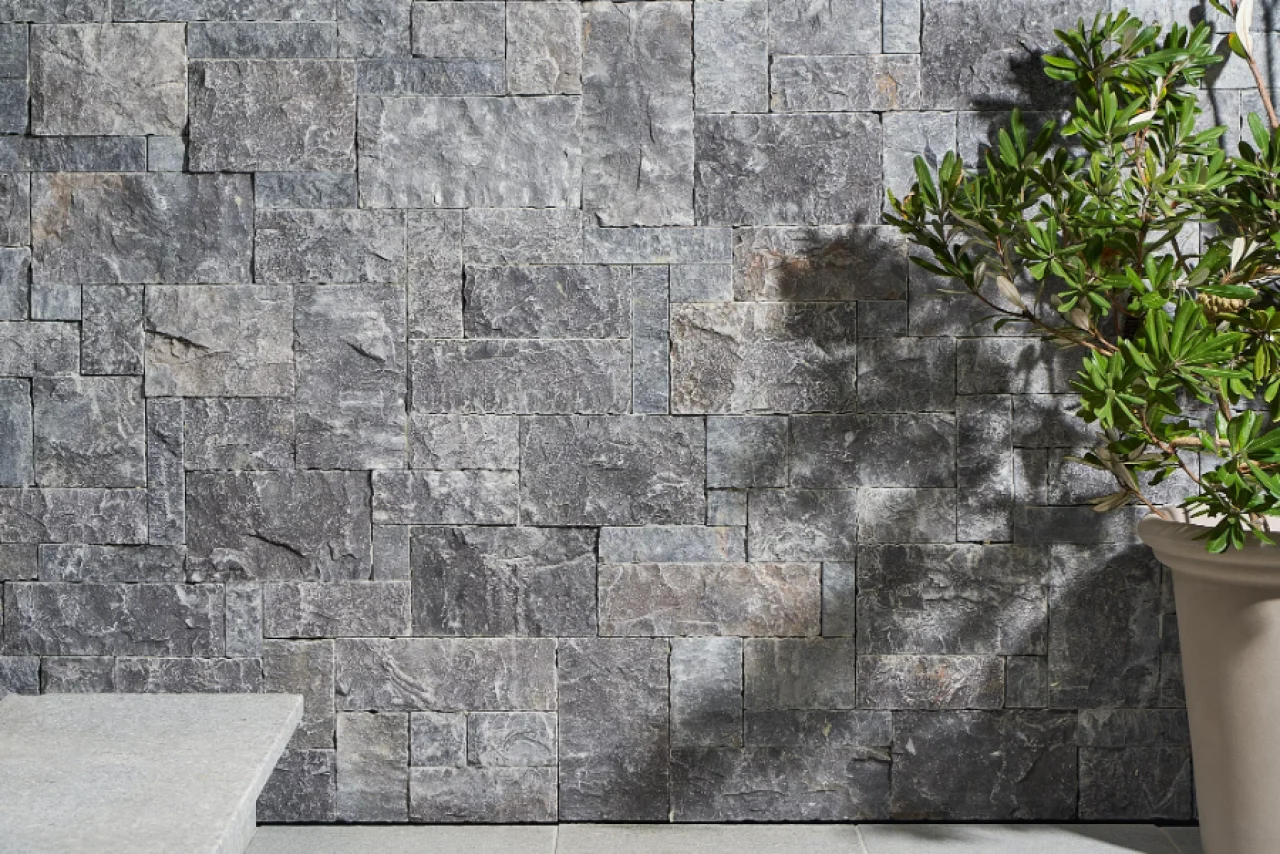 Torino natural stone wall cladding warm brown tone feature wall panel
