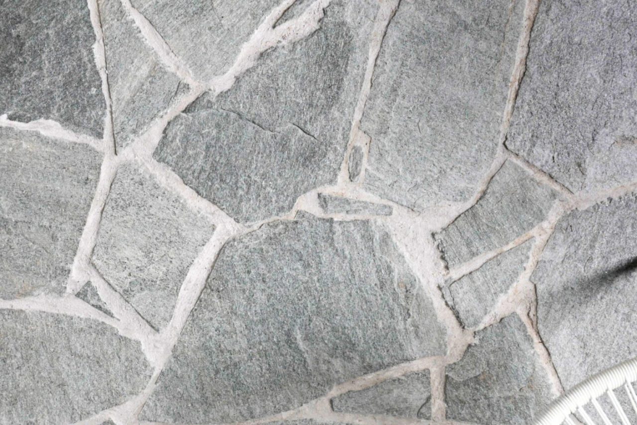 Tromso natural stone crazy paving light grey outdoor patio