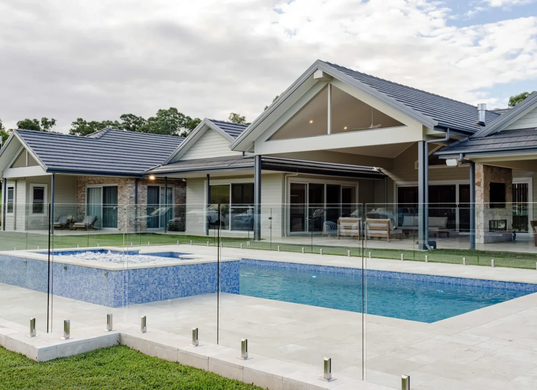 Natural stone paving installed at residential outdoor area Sydney NSW